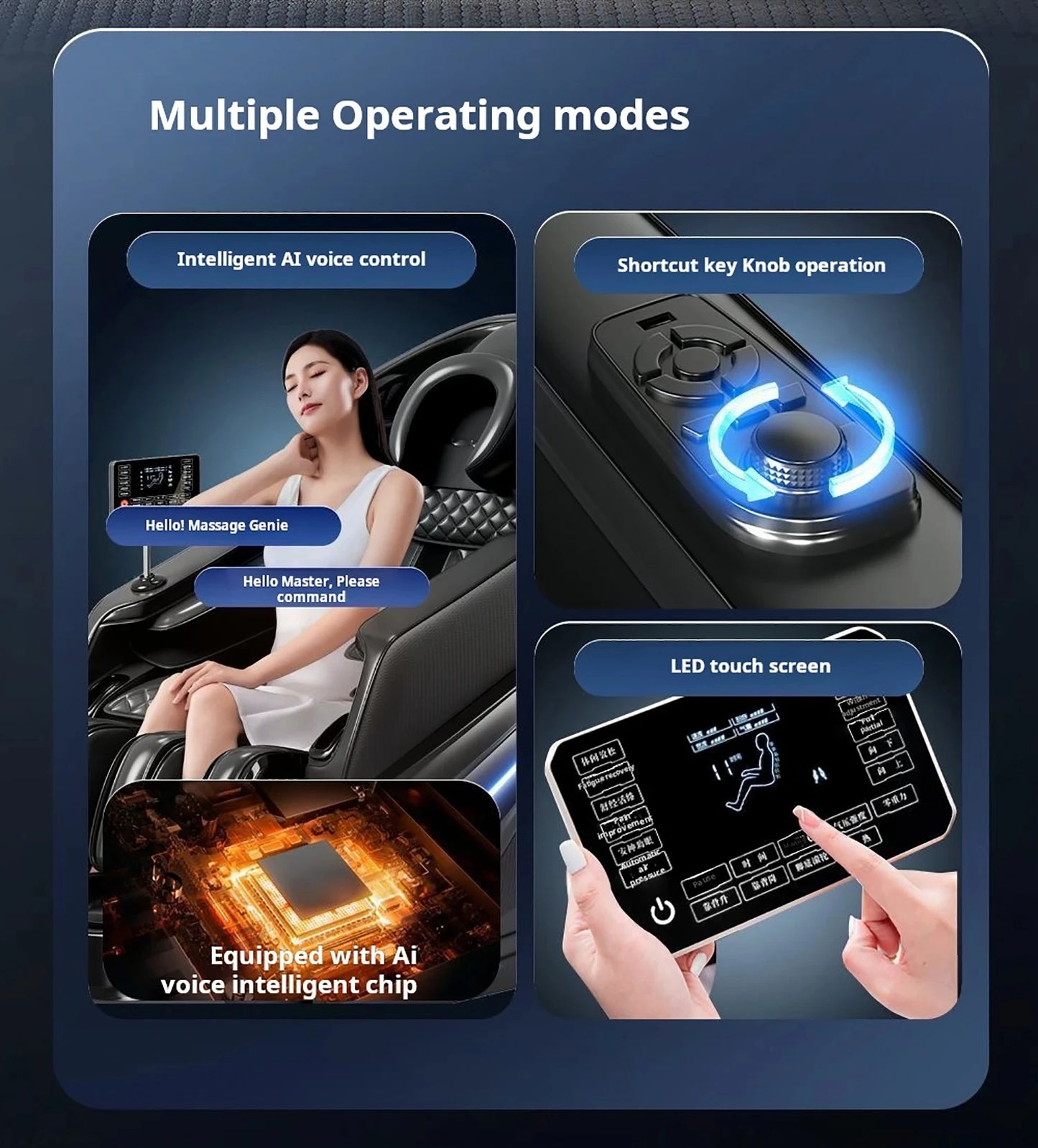Smart 4d Massage Chair Full-body Zero Gravity Luxury Shiatsu Biration Heating Relax Muscle Relief Pain Massage Chair