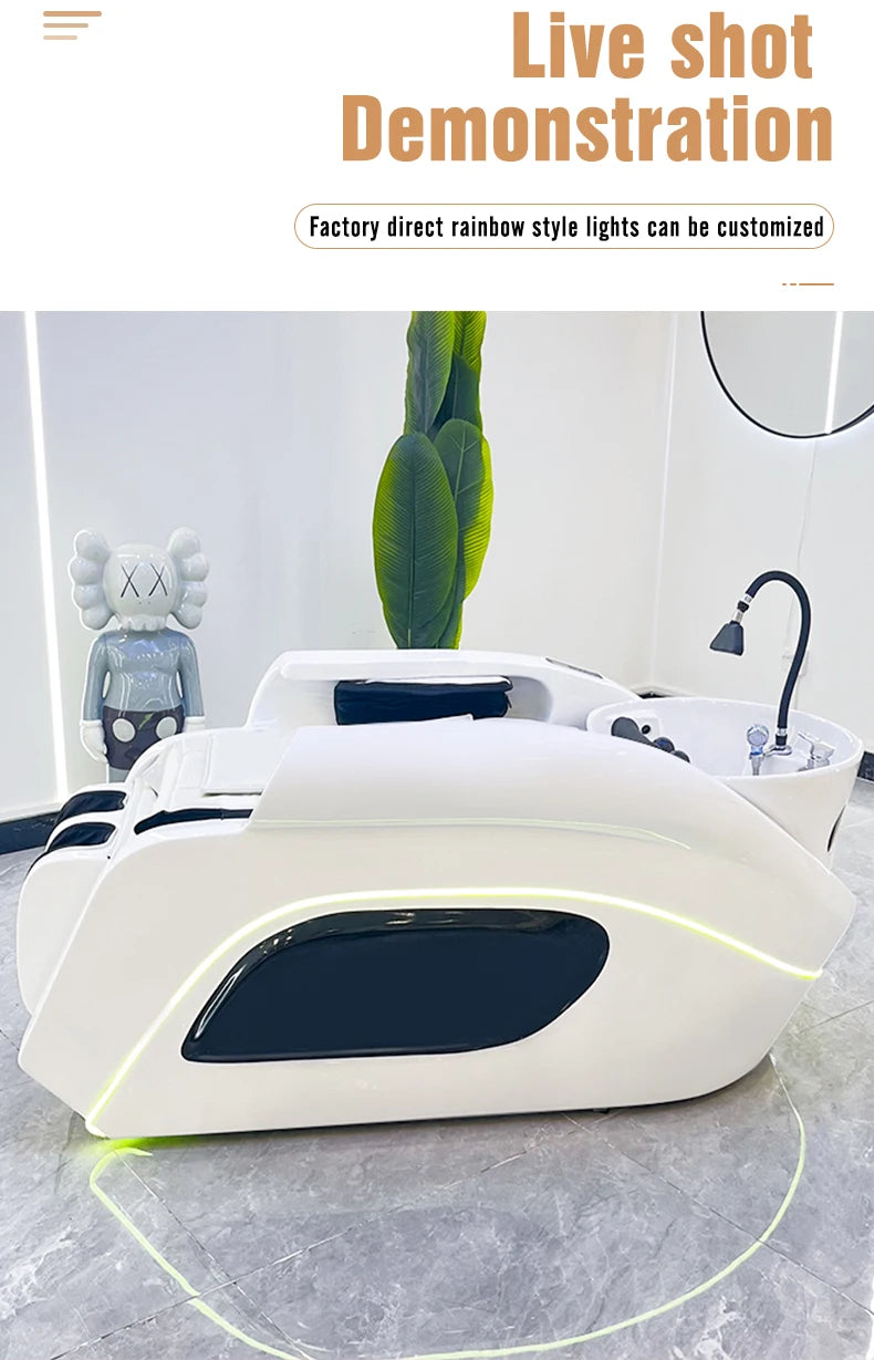 Head Spa Bed Massage Therapy Hair Shampoo Washing Electric Luxury Head Spa Beds