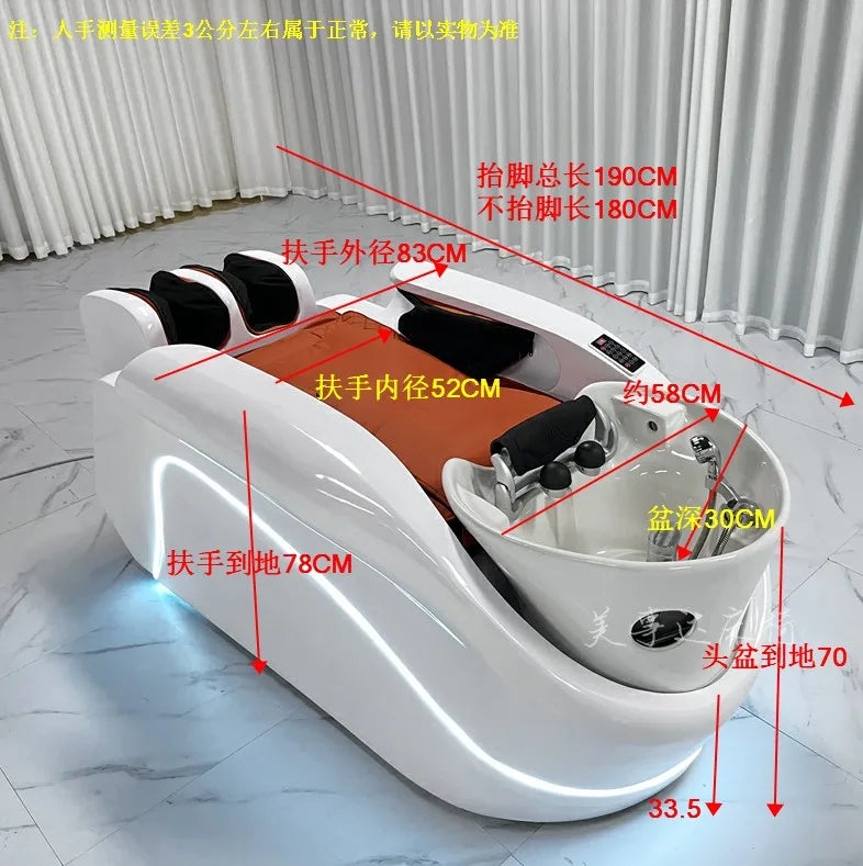 ss D Intelligentes automatisches Massage-Shampoo-Bett, Wasserzirkulation, Haarbehandlung, Schönheitssalon, Begasungs-Spülbett