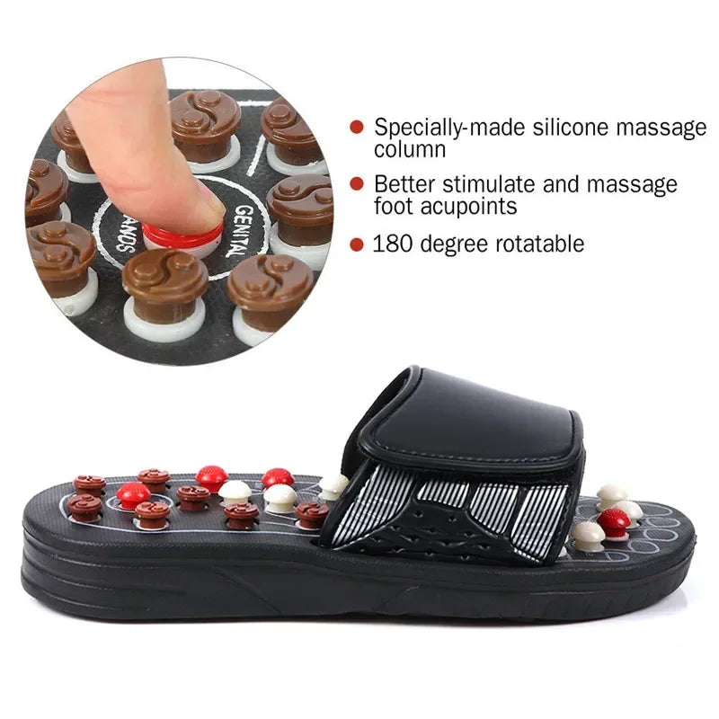 Acupuncture Therapy Foot Massage Slippers Acupoint Activating Reflexology Feet Care Massager Shoes Massageador Sandal