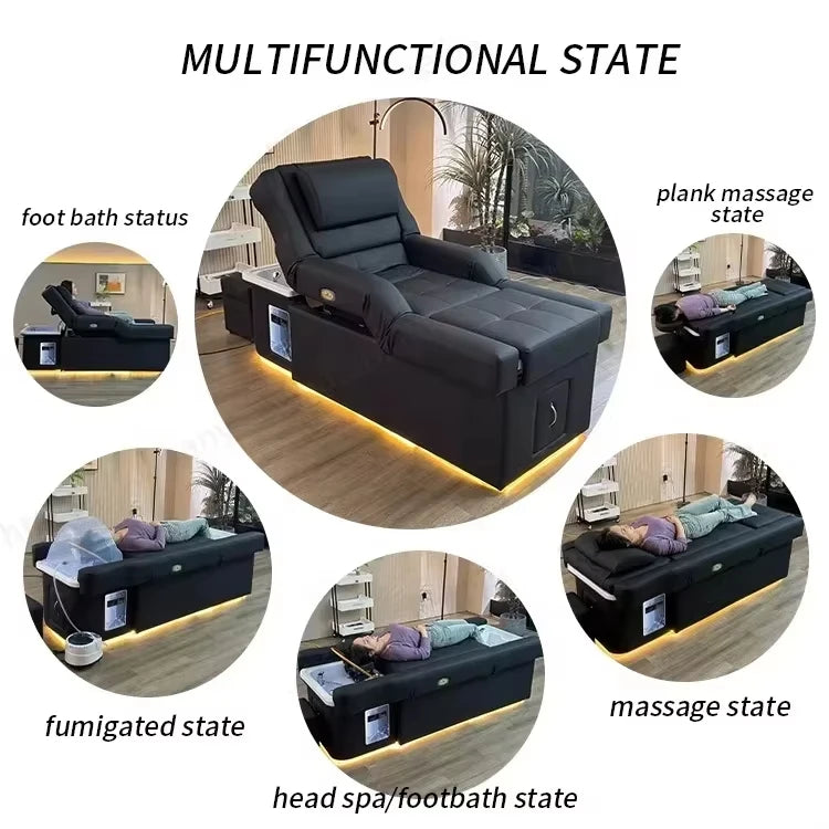 Upgraded professional salon shampoo bed, suitable for head treatments, foot massages, and other multi-functional uses.