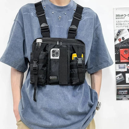 2025 Hip-Hop Streetwear Chest Bag – Unisex Tactical Vest Backpack with Multi-Function Pockets for Sport &amp; Travel