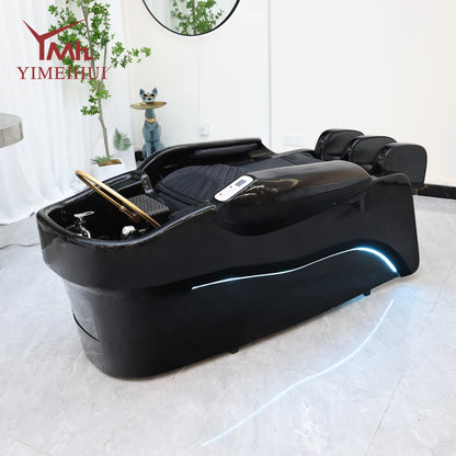 Salon Furniture Ceramic Wash Basin Head Spa Water Therapy Bed Shampoo Massage Bed with Sink for Hair Salons