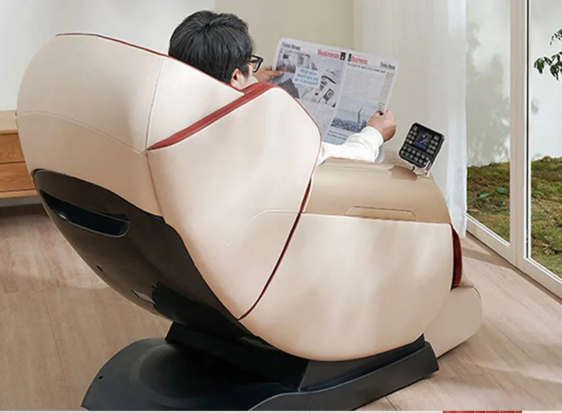 Elektrischer Ganzkörper-Airbag-Massagesessel Zero Gravity Hifi-Musik Entspannender Massagesessel Kneten Multifunktional Gemütlich