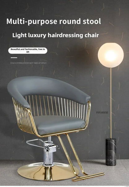 Nordic Salonmöbel Friseurstühle Friseursalon Professioneller Friseurstuhl Hebebarer Drehstuhl Schönheitssalon Friseurstuhl
