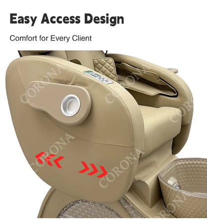 Professional No Plumbing Luxury Foot Spa Pedicure Chair With Massage