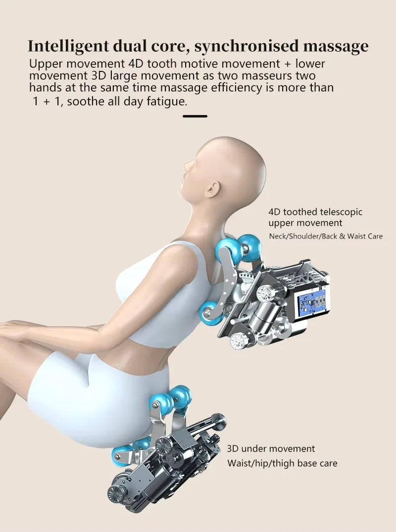 OEM Modern Shiatsu Massager Blood Circulation SL Track Full Body Luxury 4d Ai Zero Gravity Massage Chair