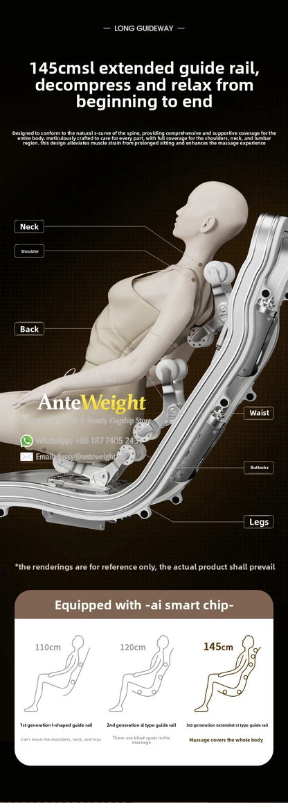 Fauteuil de massage électrique SL-Track, capsule spatiale compacte, massage automatique du corps entier |   Fauteuil inclinable multifonction pour la maison