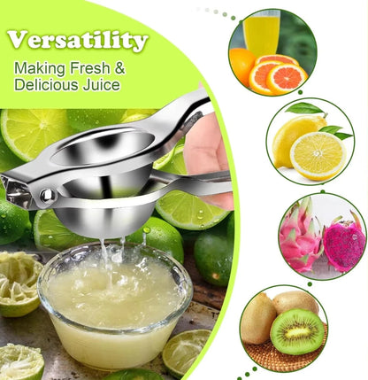 Stainless Steel Lemon Squeezer – Manual Citrus Juicer for Lemons, Oranges &amp; Limes