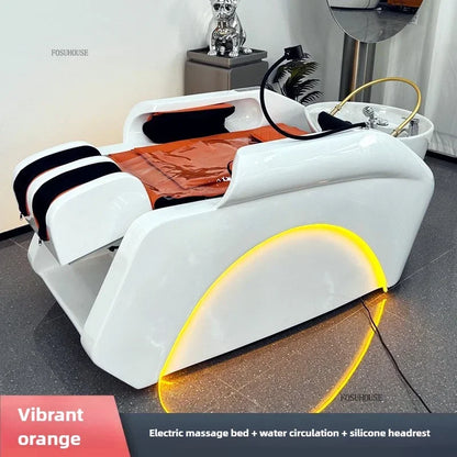 Multifunktionales Massage-Shampoo-Bett Friseursalon Spezial-Shampoo-Stuhl Salon Head Spa Ausrüstung High-End Salonmöbel