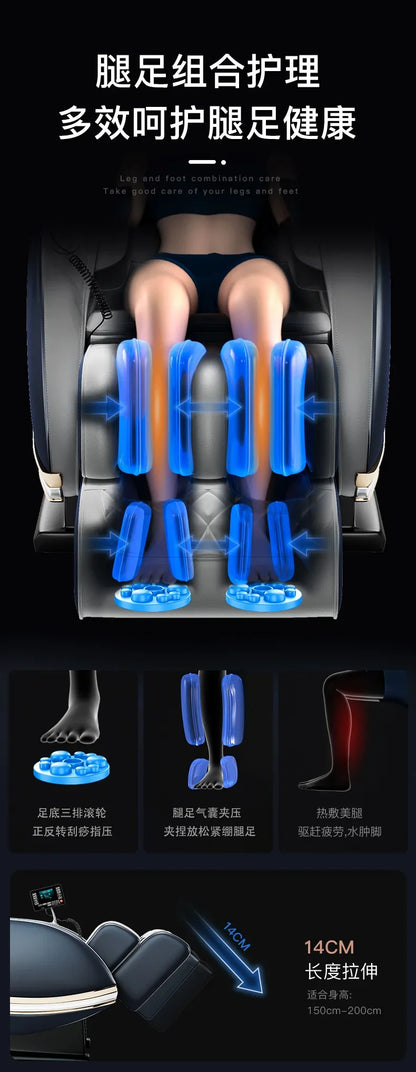 Asmt56 Smart-Massagesessel, vollautomatischer Luxus-Weltraumkapsel-Multifunktionssessel für Zuhause