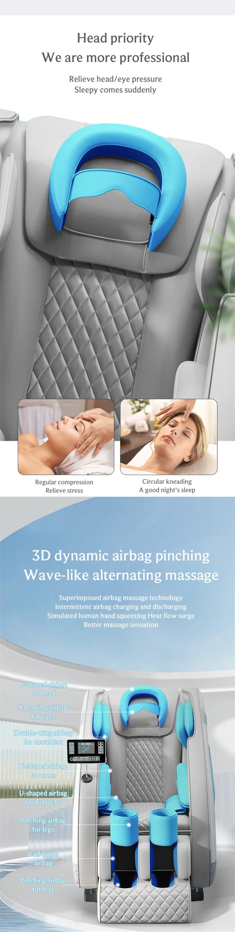 4D-Massagesessel mit Ganzkörperentspannungsfunktion 2025 Zero Gravity SL-Track Shiatsu mit Bluetooth-Lautsprecher und KI-Steuerung