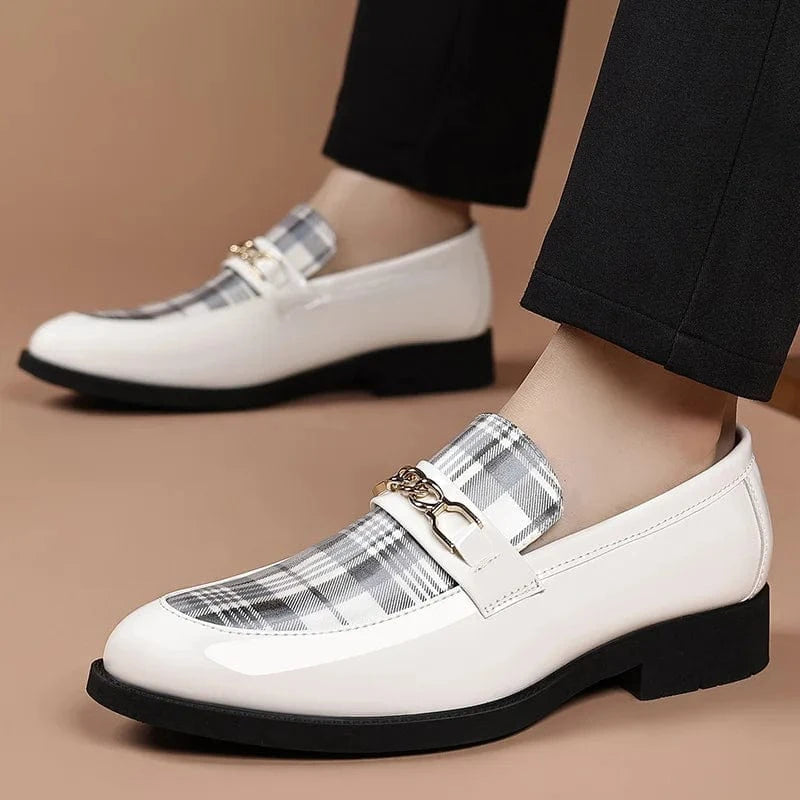 White Men’s Dress Shoes – Pointed Toe Leather Oxfords &amp; Loafers