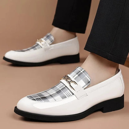 White Men’s Dress Shoes – Pointed Toe Leather Oxfords &amp; Loafers