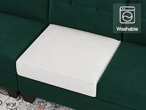 L-förmiges Sofa 4-Sitzer Sofa mit Récamiere L-förmige Sofas Umwandelbares Sektionssofa (Dunkelgrün, L-förmiges Sofa)