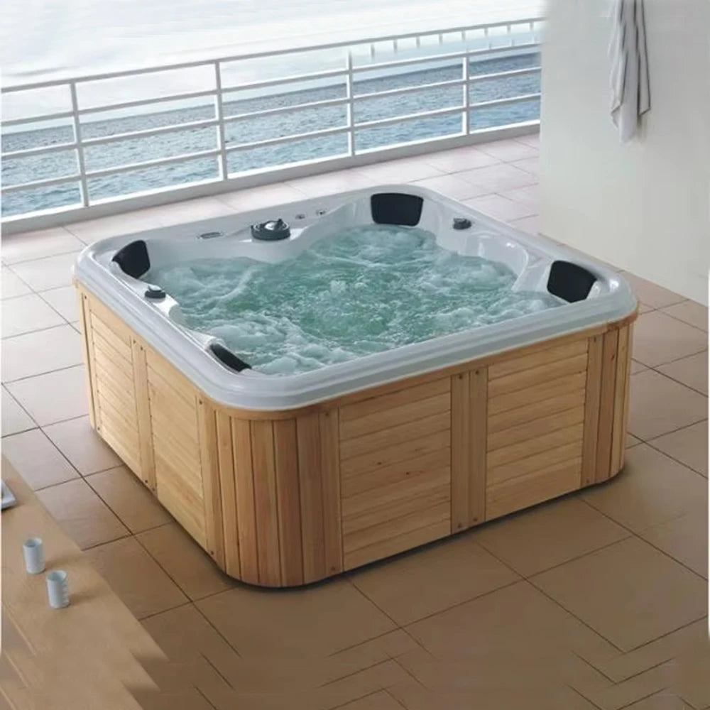 2120X2120X900mm 4 people Swimming Pool Whirlpool Bathtub Hydromassage Surf Massage Outdoor SPA 99-2