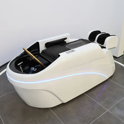 Electric massage shampoo bed Beauty salon shampoo bed Hair salon Flushing bed Fiberglass shampoo  Water circulation