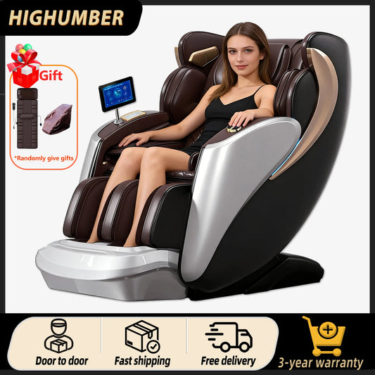 2025 Neueste Massagesessel Luxus 4D Schwerelosigkeit Dual-Core Ganzkörper-Airbag Shiatsu Heizung 3D Thai Stretch Home Office Stuhl