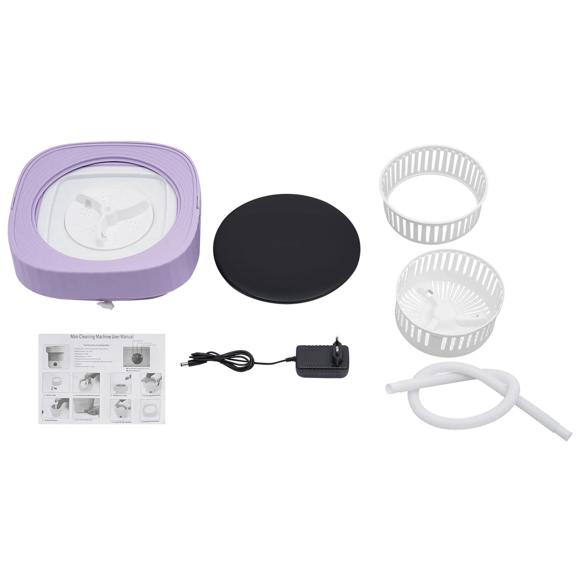 Mini-lave-linge pliable portable compact avec 3 modes pour sous-vêtements, vêtements de bébé, voyage, linge léger