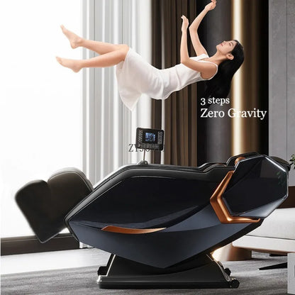 Gravity Shiatsu Massagesessel SL-Track Relaxsessel mit Airbag Lautsprecher LCD-Bildschirm Fernbedienung Sprachsteuerung Rücken-/Beinheizung