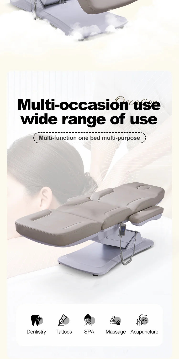 Electric Beauty Spa Bed for Massage Facial Lash Work Salon Furniture