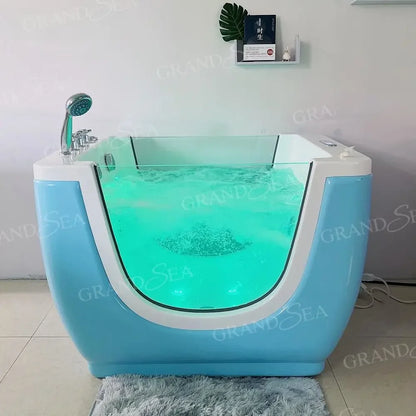 swimming tub Free-standing bubble tub Spa equipment Children's baby tub with thermometer
