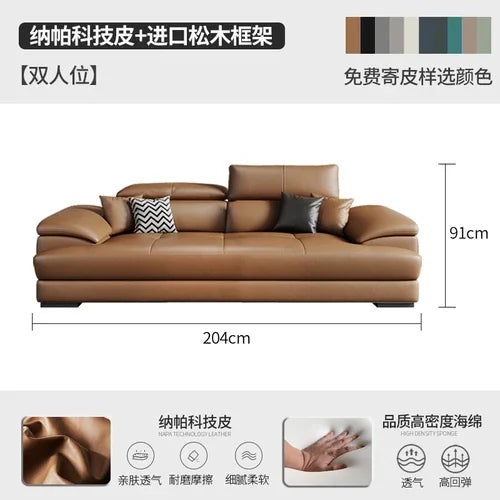 Europäisches Wohnzimmer-Sofa Echtleder-Ecksofa Modulares Luxus-Sofa Sala De Estar De Luxo Moderne Möbel