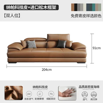 Europäisches Wohnzimmer-Sofa Echtleder-Ecksofa Modulares Luxus-Sofa Sala De Estar De Luxo Moderne Möbel