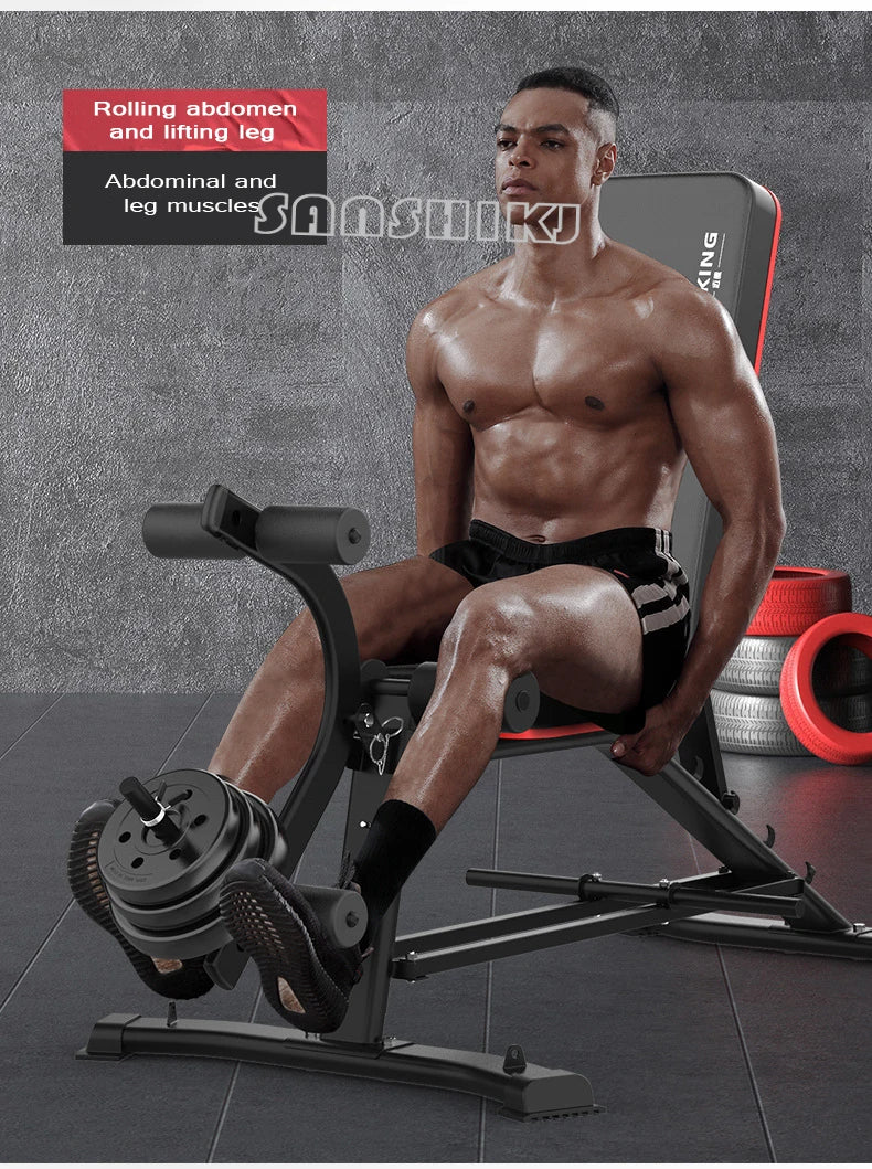 Neue verbesserte Multifunktions-Hantelbank, Heim-Bauch- und Taillentrainingsbank, Hanteltrainingshilfsbank