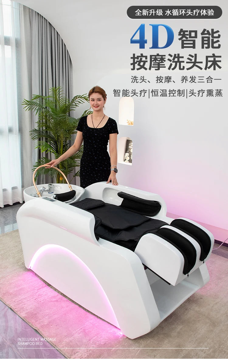 YFY Hair Salon Shampoo Bed Haircut Ceramic Integrated Special Intelligent Electric Fully Automatic Shampoo Bed