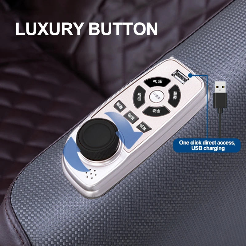 Full Body Massage Chair with Zero Gravity, Massage Chair Recliner with Heating, Airbags, Bluetooth Speaker, Foot Roller 110/220V