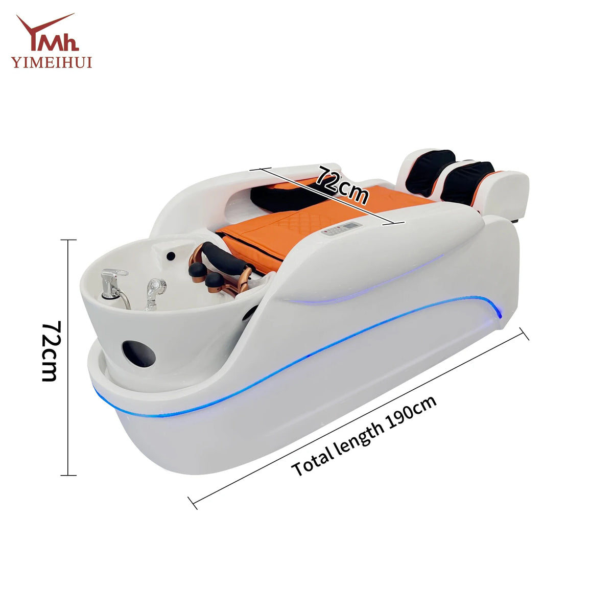 Salon Supplies Water Circulation Table Electric Massage Hairdressing Shampoo Bed Therapy Head for Hair Wash Massage Services
