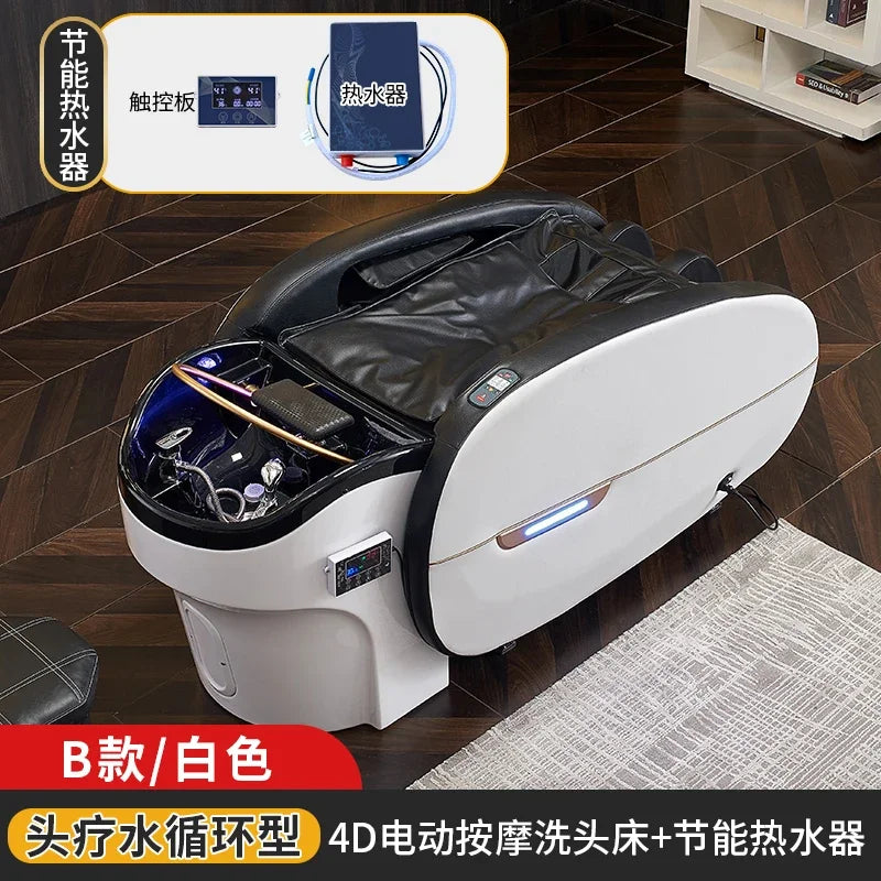 LMM Elektrisches Massage-Shampoo-Bett Schönheitssalon Spezielles Friseursalon Smart Head Therapy Wasserzirkulationsbett