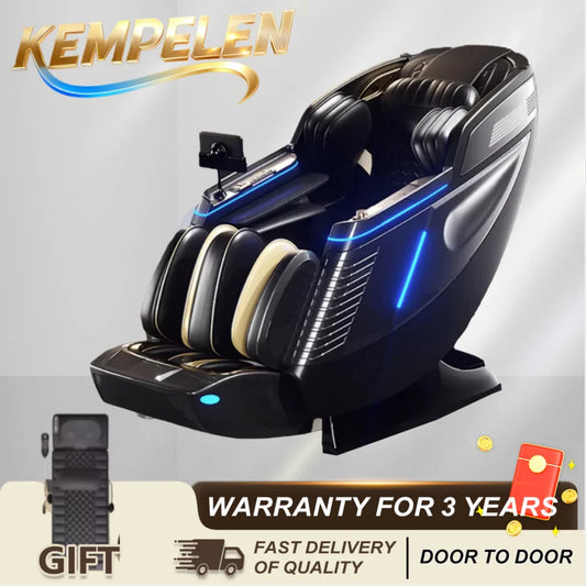 Dual-Core 4-Hand-Massagesessel – Ganzkörper-Airbag-Ummantelung, optischer Körperscan, verlängerte SL-Schiene, Tiefenmassage für Beine und Füße
