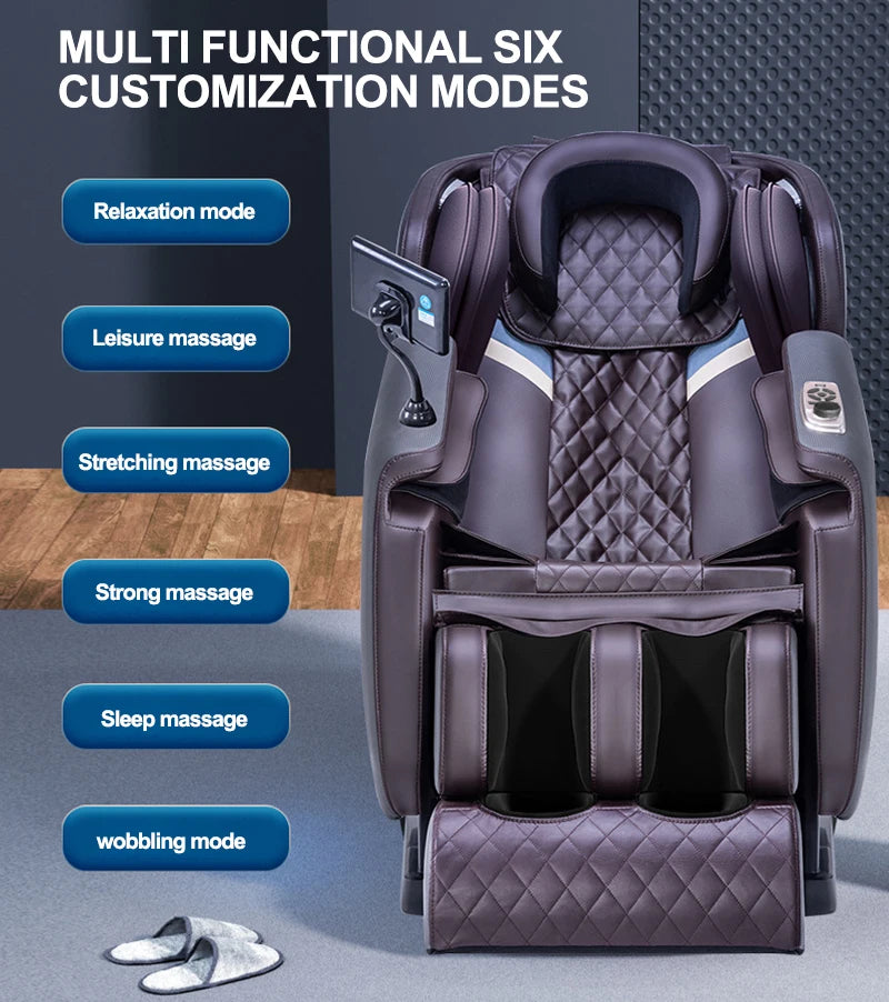 Full Body Massage Chair with Zero Gravity, Massage Chair Recliner with Heating, Airbags, Bluetooth Speaker, Foot Roller 110/220V
