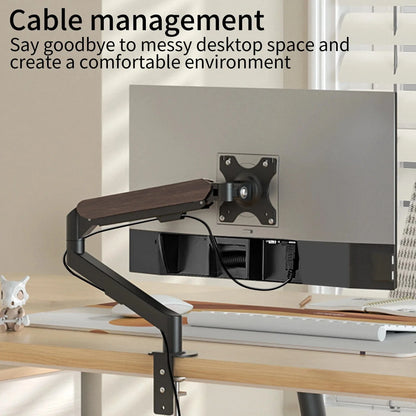 M5 Gas Spring Monitor Arm – Full Motion Desk Mount for LCD/LED Screens, Adjustable Stand Bracket