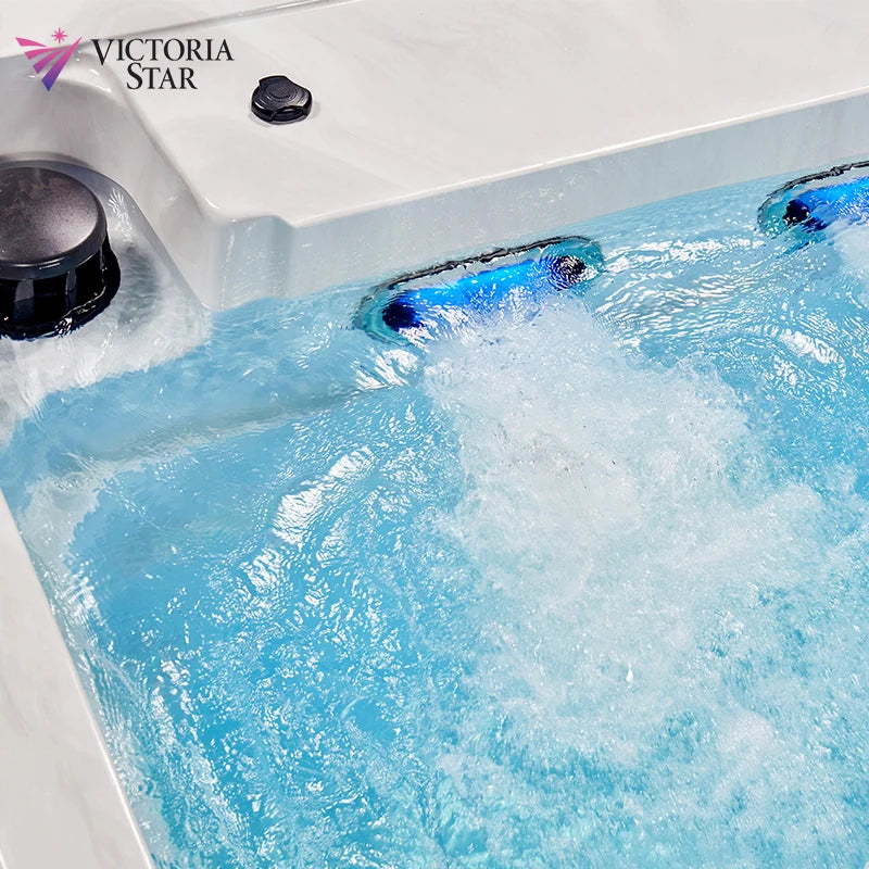 Endless Swim Spa Pool Outdoor Whirlpool Hot Tub ABS Acryl-Massage-Schwimmbecken