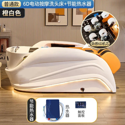 Elektrisches intelligentes Massage-Shampoo-Bett für Friseursalons, spezielles Begasungs-Kopfbehandlungs-Wasserzirkulationsbett