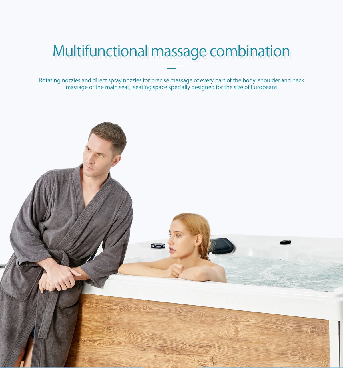 5 Personen Hydrotherapie Badewanne Whirlpool Massage Außenwhirlpool