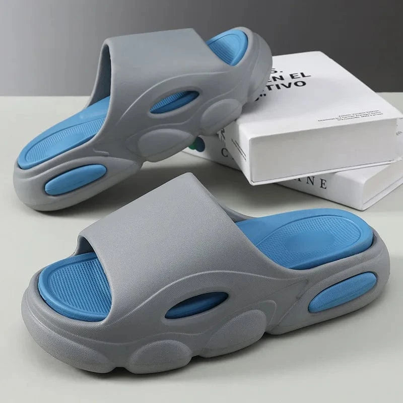 Men's Cloud Slides – Unisex Summer Platform Sandals, Soft & Non-Slip House Slippers for Bathroom, Beach &amp; Outdoor Use