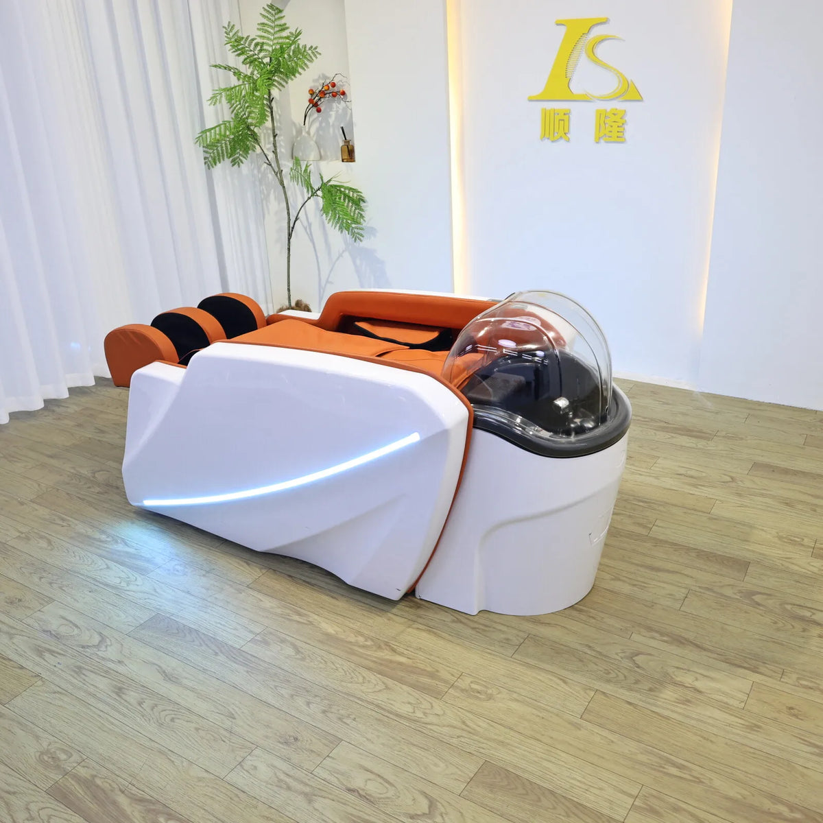 High-End elektrisches Massage-Haarwaschbecken Premium-Saloneinrichtung für professionelle Friseurdienstleistungen in gehobenen Regionen