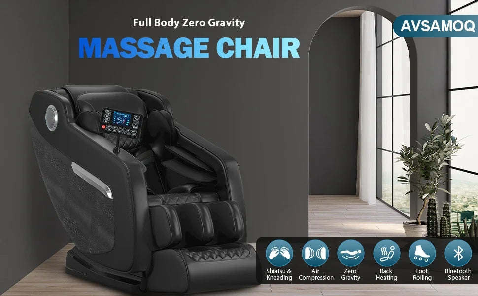 2025 7ft Professioneller Ganzkörper-Elektromassagesessel 400Lbs Kapazität 4D Massage Schwerelosigkeit Multifunktions-Heimmöbel