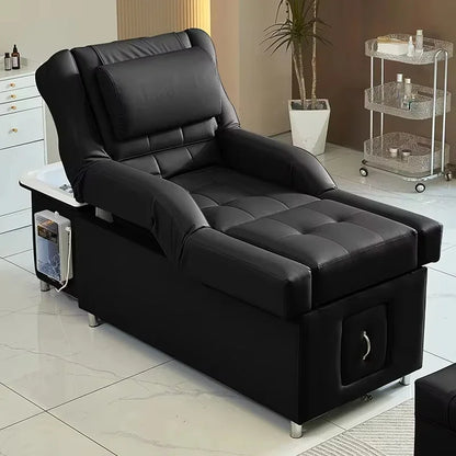 Gesundheits-Fußmassage Schönheitssalon Spezielles Shampoo-Bett Elektrisch höhenverstellbares Fußmassagesofa-Bett Schönheitssalon High-End-Kopftherapiebett33