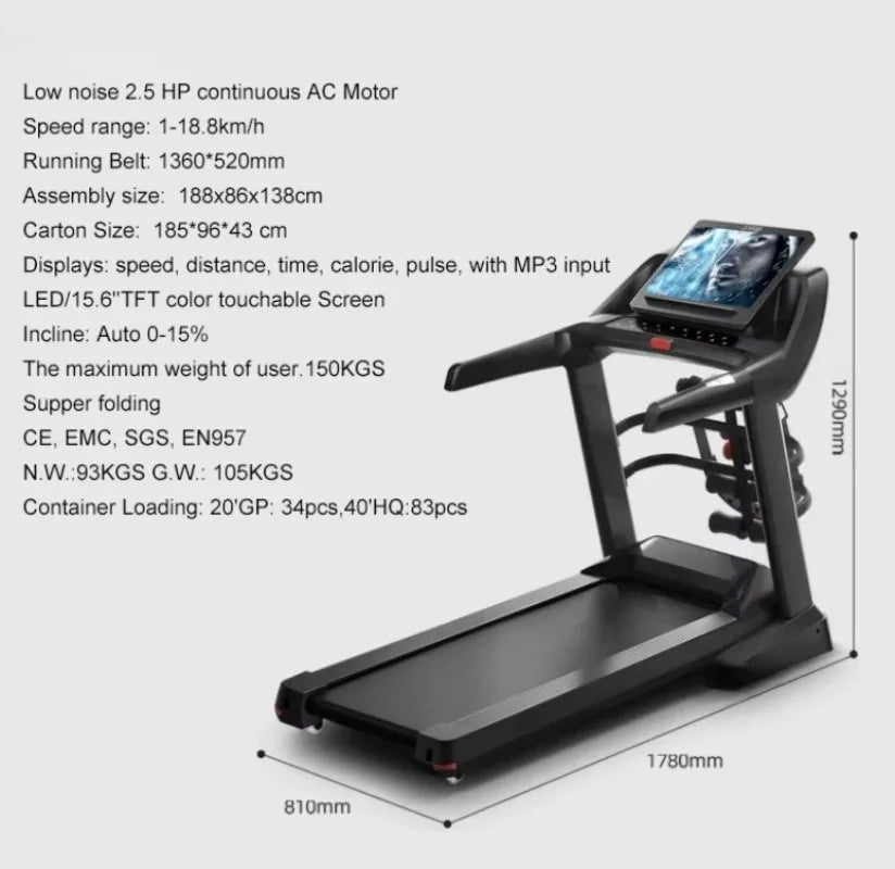 Treadmill Multifunctional Incline Silent Folding Cheap High Quality Best Treadmill For Home Use Wholesale Price Treadmill