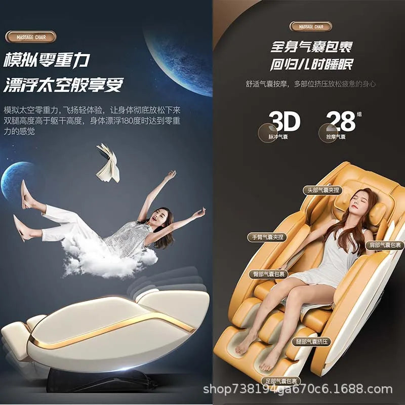 Ganzkörper-Smart-Massagesofa, vollautomatisch, multifunktional, Deluxe, Zero-Gravity-Massagesessel