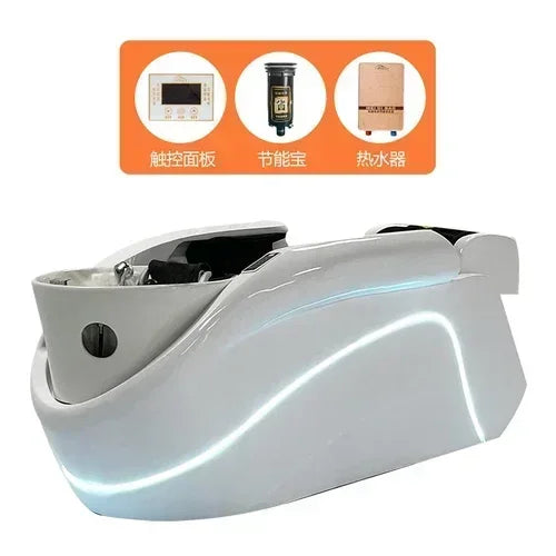 newIntelligent Electric Whole Body Massage Shampoo Bed Barber Shop Head Treatment Water Circulation Integrated Massage Couch