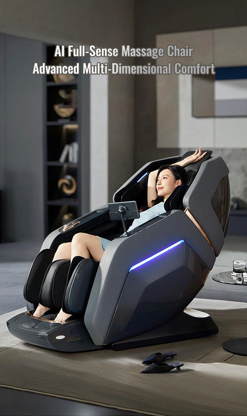Bester Luxus 2024 High-End Elektrischer 4D 3D Zero Gravity Ganzkörper-Stretching-Massagesessel Ganzkörpermassagegerät