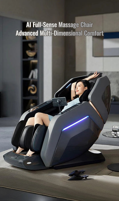 Bester Luxus 2024 High-End Elektrischer 4D 3D Zero Gravity Ganzkörper-Stretching-Massagesessel Ganzkörpermassagegerät