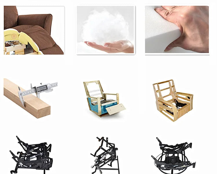Kundenspezifisches Ledersofa in L-Form Lounge Multifunktions-Power-Smart-Relaxliege Elektrisches Ecksofa mit USB-Kopfstütze und Fußstütze