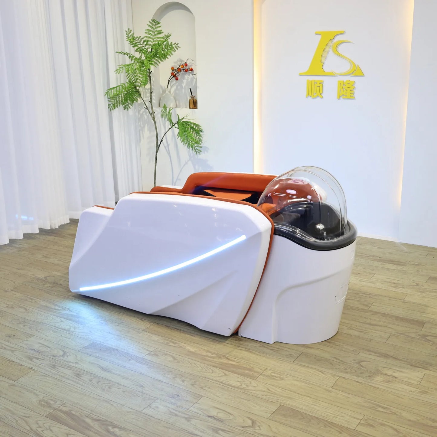 High-End elektrisches Massage-Haarwaschbecken Premium-Saloneinrichtung für professionelle Friseurdienstleistungen in gehobenen Regionen